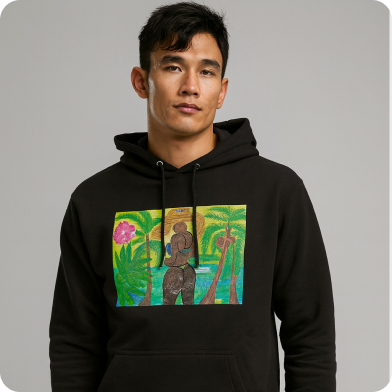 Sandy Side Up Graphic Hoddie