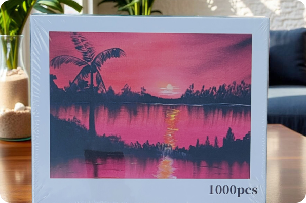 Pink Beach Jigsaw Puzzle